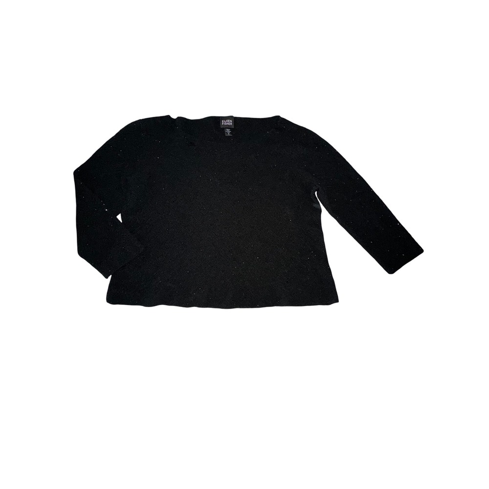 Eileen Fisher Jeweled 100% Wool‎ Sweater Size Medium